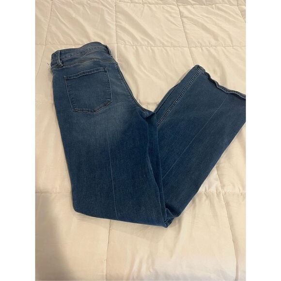 WHBM the Skinny Flare denim jeans size 14 tall long - Picture 2 of 7